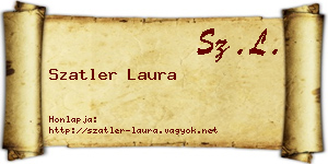 Szatler Laura névjegykártya